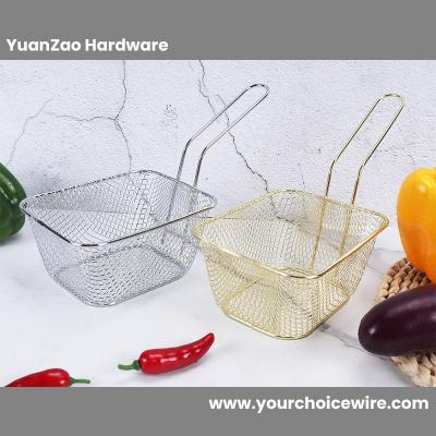 stainless steel fry basket with Handle