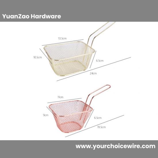 stainless steel fry basket with Handle