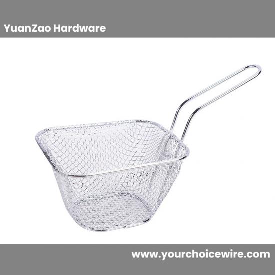 stainless steel fry basket with Handle