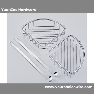 2-tier fan-shaped shower caddy with hook