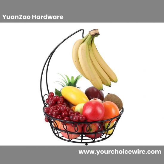 Metal Fruit Basket Holder with banana hook