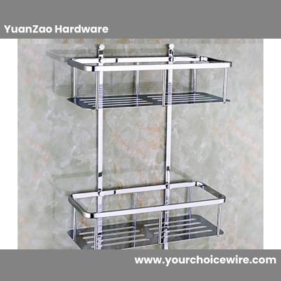 2-tier shower shelf holder with hook