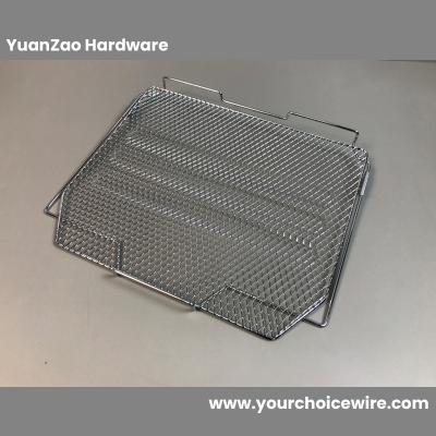Chrome Steel Metal Grill Mesh Cooling Rack for Air Fryer Oven