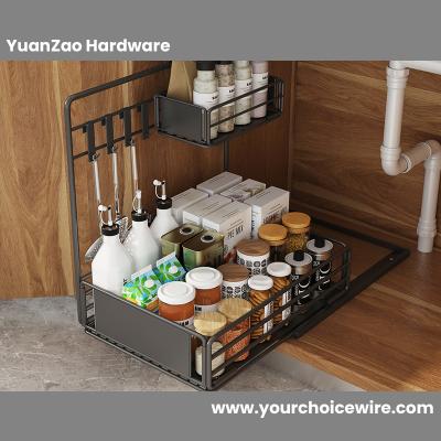 Under sink 2-Tier cabinet organizer shelf