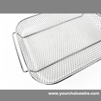 Wholesale stainless steel baking basket with handle China factory