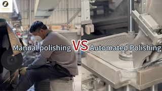 automatic polishing VS manual polishing on air fryer basket 